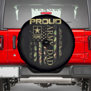 Proud Army Dad Spare Tire Cover Military Father US Army Camo Flag TS10 Black Print Your Wear