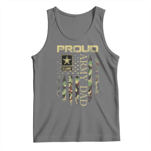 Proud Army Dad Tank Top Military Father US Army Camo Flag TS10 Black Heather Print Your Wear