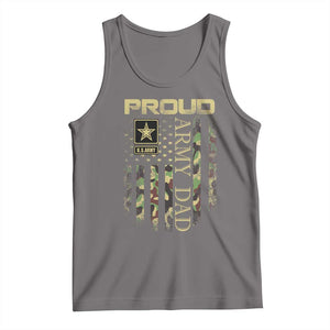 Proud Army Dad Tank Top Military Father US Army Camo Flag TS10 Deep Heather Print Your Wear