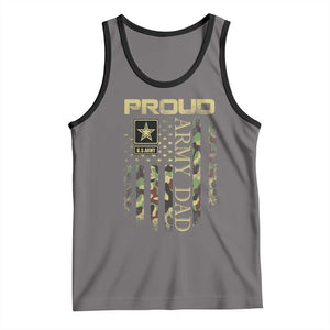 Proud Army Dad Tank Top Military Father US Army Camo Flag TS10 Deep Heather Black Print Your Wear