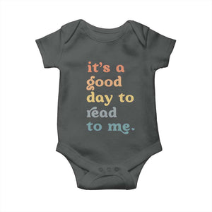 Read To Me Baby Onesie Sassy Baby Shower Bookish Little Reader TS10 Dark Heather Print Your Wear
