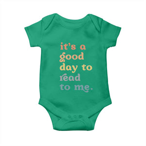 Read To Me Baby Onesie Sassy Baby Shower Bookish Little Reader TS10 Irish Green Print Your Wear