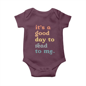 Read To Me Baby Onesie Sassy Baby Shower Bookish Little Reader TS10 Maroon Print Your Wear