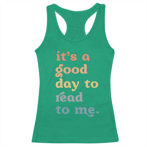 Read To Me Racerback Tank Top Sassy Baby Shower Bookish Little Reader TS10 Irish Green Print Your Wear