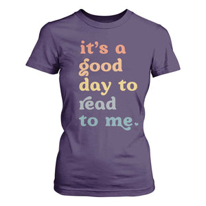 Read To Me T Shirt For Women Sassy Baby Shower Bookish Little Reader TS10 Purple Print Your Wear