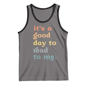 Read To Me Tank Top Sassy Baby Shower Bookish Little Reader TS10 Deep Heather Black Print Your Wear