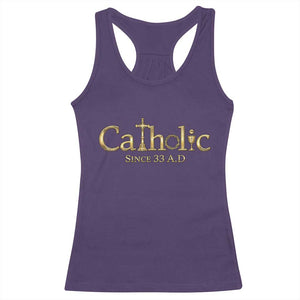 Catholic Since 33 AD Racerback Tank Top Christianity Crucifix Jesus Eucharist TS10 Purple Print Your Wear