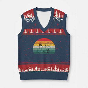 Retro Salt Light Be Ye Salt Christ V-Neck Knit Sweater Vest Bible Verse Christian Worship TS10 Navy Red Print Your Wear