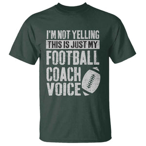Football Coach T Shirt Cool Distressed Vintage Funny Not Yelling TS10 Dark Forest Green Print Your Wear