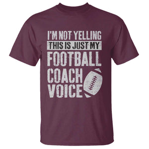 Football Coach T Shirt Cool Distressed Vintage Funny Not Yelling TS10 Maroon Print Your Wear
