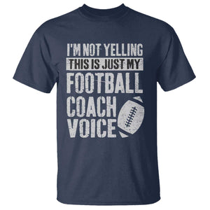 Football Coach T Shirt Cool Distressed Vintage Funny Not Yelling TS10 Navy Print Your Wear