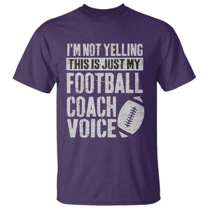 Football Coach T Shirt Cool Distressed Vintage Funny Not Yelling TS10 Purple Print Your Wear