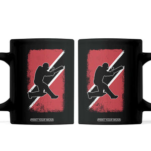 Trinidad and Tobago Cricket Coffee Mug Retro Vintage Sport Trini Trinidadian Flag Cricket Fan TS10 Black Print Your Wear