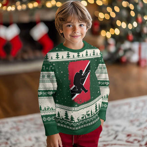 Trinidad and Tobago Cricket Ugly Christmas Sweater Retro Vintage Sport Trini Trinidadian Flag Cricket Fan TS10 Forest Green Beige Print Your Wear