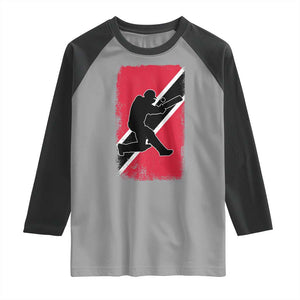 Trinidad and Tobago Cricket Raglan Shirt Retro Vintage Sport Trini Trinidadian Flag Cricket Fan TS10 Sport Gray Black Print Your Wear