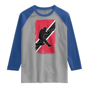 Trinidad and Tobago Cricket Raglan Shirt Retro Vintage Sport Trini Trinidadian Flag Cricket Fan TS10 Sport Gray Royal Print Your Wear