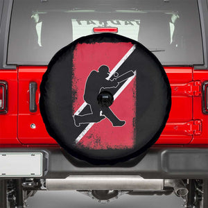 Trinidad and Tobago Cricket Spare Tire Cover Retro Vintage Sport Trini Trinidadian Flag Cricket Fan TS10 Black Print Your Wear