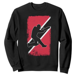 Trinidad and Tobago Cricket Sweatshirt Retro Vintage Sport Trini Trinidadian Flag Cricket Fan TS10 Black Print Your Wear