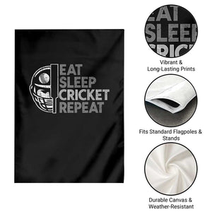 Eat Sleep Cricket Repeat Garden Flag Retro Vintage Cricket Gifts TS10 Print Your Wear
