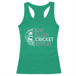 Eat Sleep Cricket Repeat Racerback Tank Top Retro Vintage Cricket Gifts TS10 Irish Green Print Your Wear