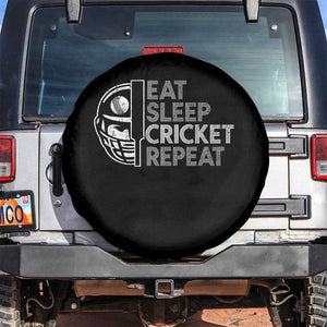 Eat Sleep Cricket Repeat Spare Tire Cover Retro Vintage Cricket Gifts TS10 No hole Black Print Your Wear