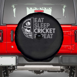 Eat Sleep Cricket Repeat Spare Tire Cover Retro Vintage Cricket Gifts TS10 Black Print Your Wear