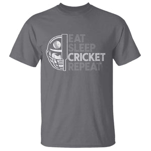 Eat Sleep Cricket Repeat T Shirt Retro Vintage Cricket Gifts TS10 Charcoal Print Your Wear