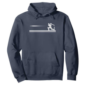 Cricket Player Hoodie Powerful Batsman Shot Cricket Gifts TS10 Navy Print Your Wear