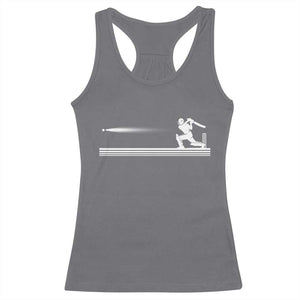 Cricket Player Racerback Tank Top Powerful Batsman Shot Cricket Gifts TS10 Charcoal Print Your Wear
