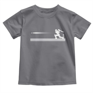 Cricket Player Toddler T Shirt Powerful Batsman Shot Cricket Gifts TS10 Charcoal Print Your Wear