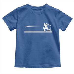 Cricket Player Toddler T Shirt Powerful Batsman Shot Cricket Gifts TS10 Royal Blue Print Your Wear
