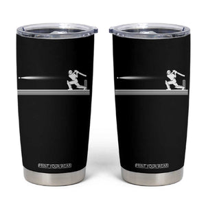 Cricket Player Tumbler Cup Powerful Batsman Shot Cricket Gifts TS10 Black Print Your Wear