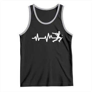Cricket Player Tank Top Cricket Heartbeat Batsman TS10 Black Athletic Heather Print Your Wear