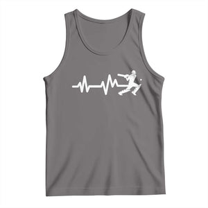 Cricket Player Tank Top Cricket Heartbeat Batsman TS10 Deep Heather Print Your Wear