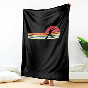 Retro Cricket Player Throw Blanket Retro Vintage Sport Batsman Cricket Gifts TS10 Print Your Wear