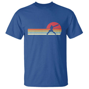 Retro Cricket Player T Shirt Retro Vintage Sport Batsman Cricket Gifts TS10 Royal Blue Print Your Wear