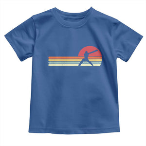 Retro Cricket Player Toddler T Shirt Retro Vintage Sport Batsman Cricket Gifts TS10 Royal Blue Print Your Wear
