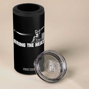 Cricket Player 4 in 1 Can Cooler Tumbler Bring The Heat Batting TS10 Print Your Wear