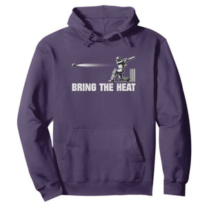 Cricket Player Hoodie Bring The Heat Batting TS10 Purple Print Your Wear