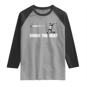 Cricket Player Raglan Shirt Bring The Heat Batting TS10 Sport Gray Black Print Your Wear