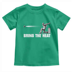 Cricket Player Toddler T Shirt Bring The Heat Batting TS10 Irish Green Print Your Wear