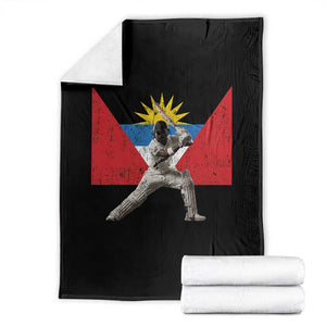 Antigua and Barbuda Cricket Throw Blanket Retro Vintage Sport Antiguan Flag West Indies Fan TS10 Black Print Your Wear