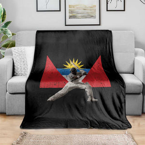 Antigua and Barbuda Cricket Throw Blanket Retro Vintage Sport Antiguan Flag West Indies Fan TS10 Print Your Wear