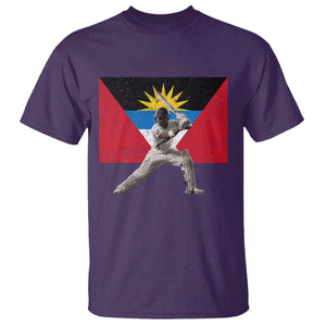 Antigua and Barbuda Cricket T Shirt Retro Vintage Sport Antiguan Flag West Indies Fan TS10 Purple Print Your Wear