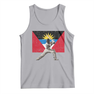 Antigua and Barbuda Cricket Tank Top Retro Vintage Sport Antiguan Flag West Indies Fan TS10 Athletic Heather Print Your Wear