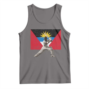 Antigua and Barbuda Cricket Tank Top Retro Vintage Sport Antiguan Flag West Indies Fan TS10 Deep Heather Print Your Wear