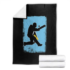Saint Lucia Cricket Throw Blanket Retro Vintage Sport Saint Lucian Flag West Indies Cricket Fan TS10 Black Print Your Wear