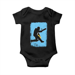 Saint Lucia Cricket Baby Onesie Retro Vintage Sport Saint Lucian Flag West Indies Cricket Fan TS10 Black Print Your Wear