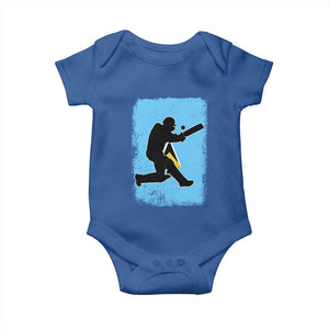 Saint Lucia Cricket Baby Onesie Retro Vintage Sport Saint Lucian Flag West Indies Cricket Fan TS10 Royal Blue Print Your Wear