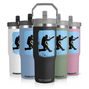 Saint Lucia Cricket Flip Straw Tumbler Retro Vintage Sport Saint Lucian Flag West Indies Cricket Fan TS10 Print Your Wear